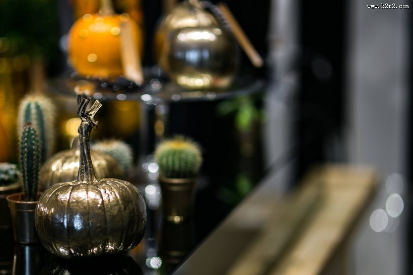 金黄色的装饰南瓜图片