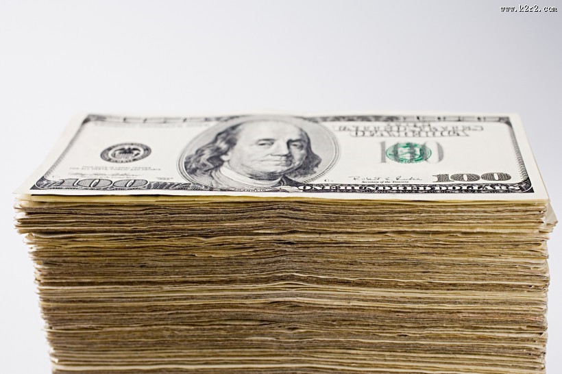 成捆成沓的货币钞票图片
