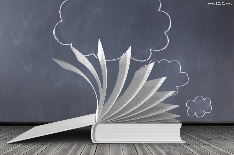 翻开的书本图片