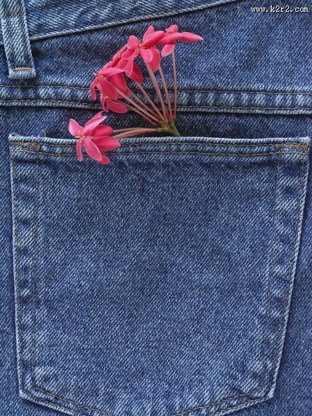 牛仔裤兜特写图片大全