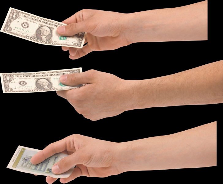 纸币透明背景PNG图片