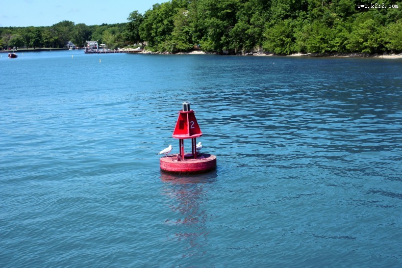 水中的浮标图片