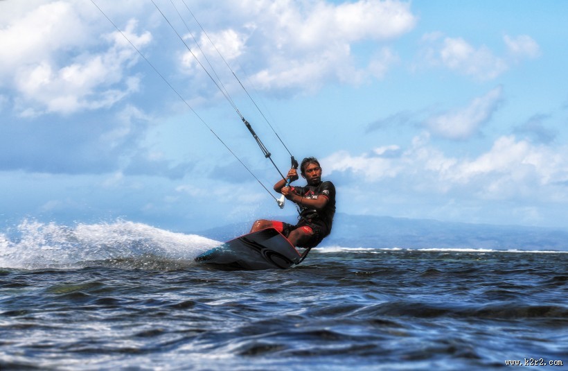有趣的风筝冲浪图片