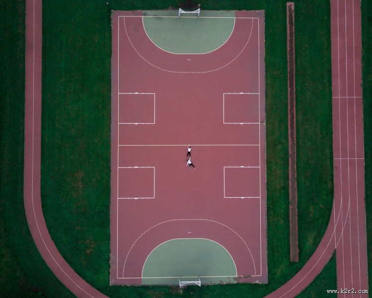 高清航拍操场图片