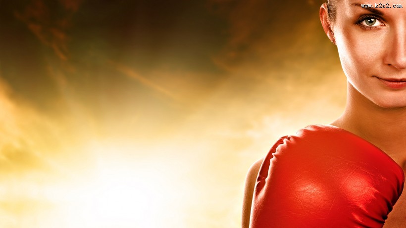 女子搏击运动图片