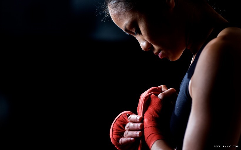 女子搏击运动图片