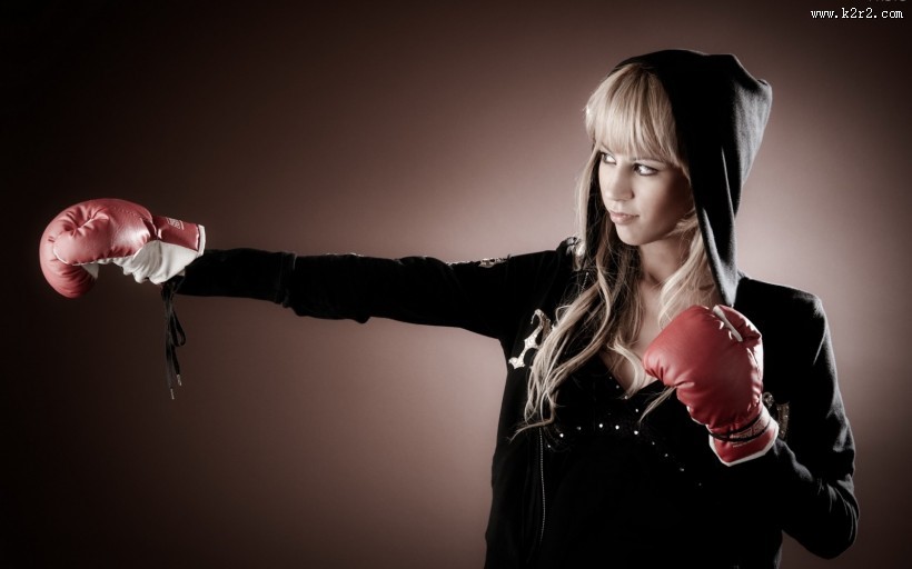 女子搏击运动图片