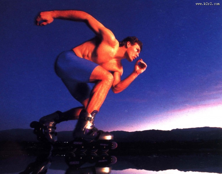 旱冰鞋运动图片