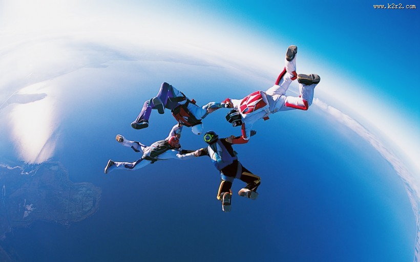 高空跳伞极限运动图片