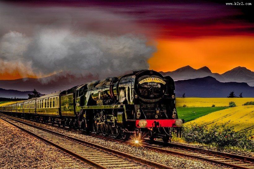 传统的有轨火车图片大全