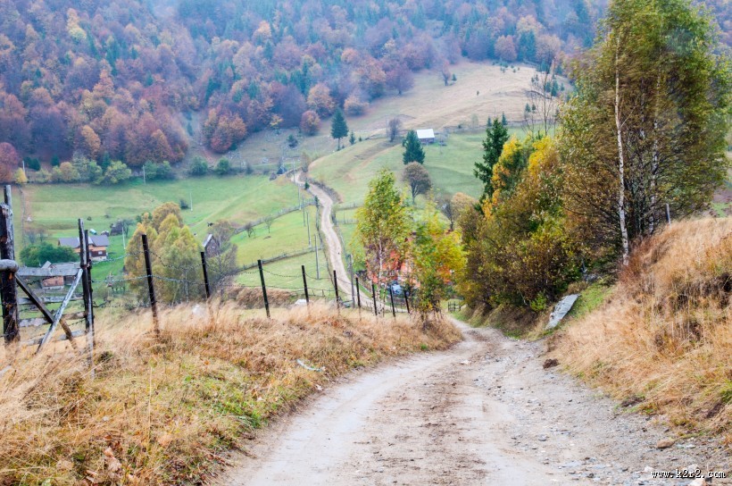 乡间泥泞的土路图片