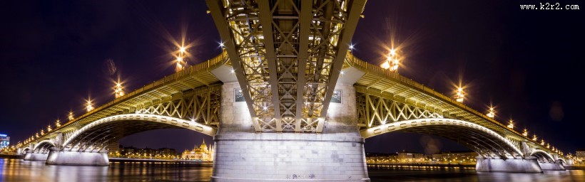 高架大桥美丽夜景图片