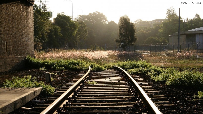 唯美铁路铁轨图片