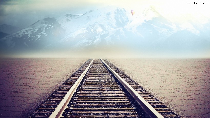 唯美铁路铁轨图片