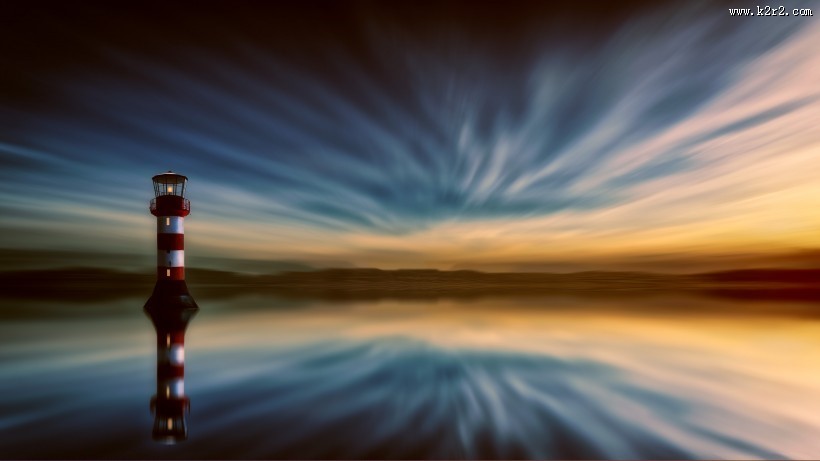 海边高耸的灯塔图片