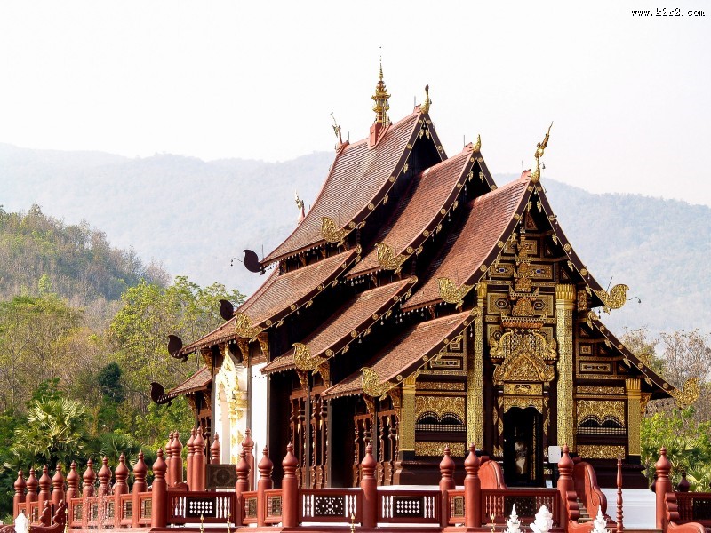 清迈寺庙建筑图片