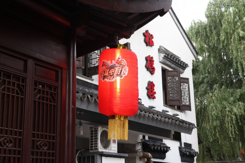 古香古色的中式饭店图片