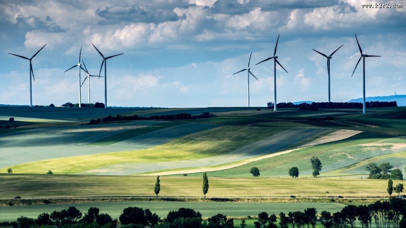 发电的风车图片