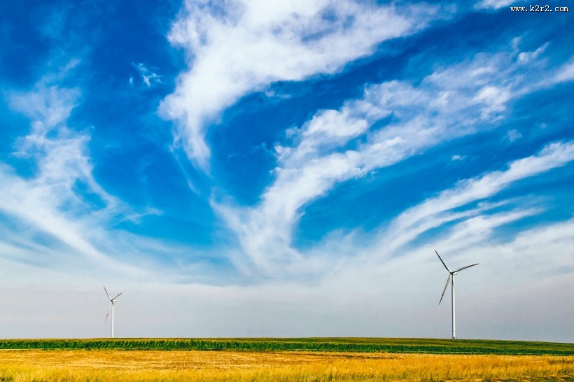 发电的风车图片