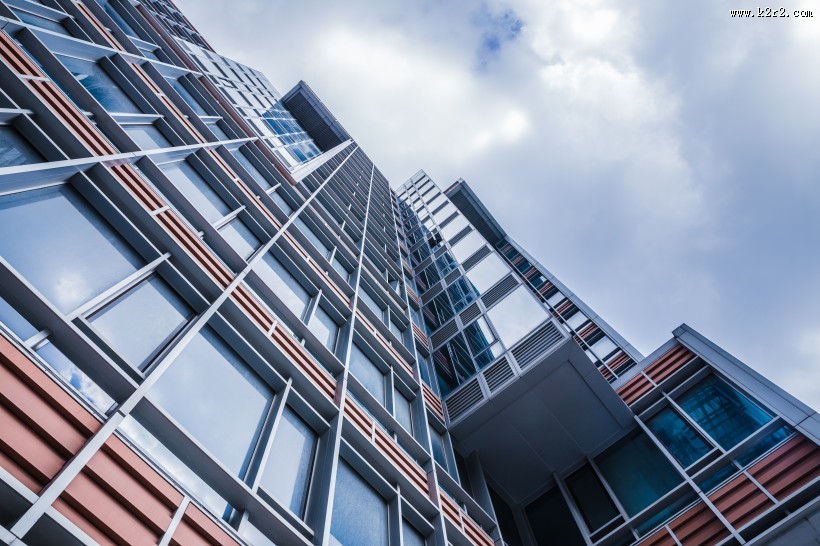 整齐的格子状写字楼图片