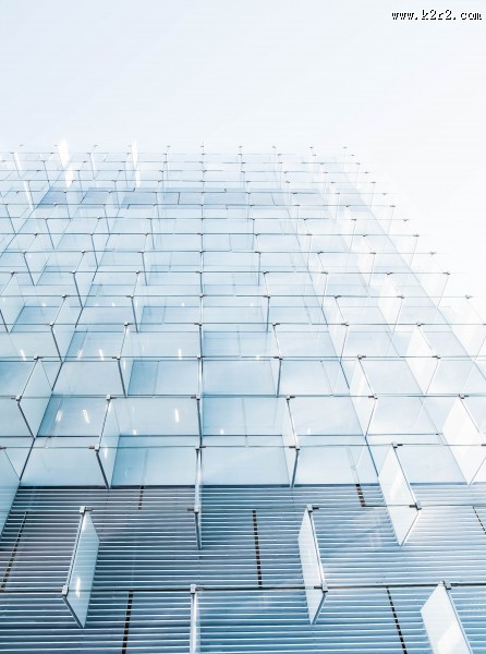 重叠几何风建筑图片