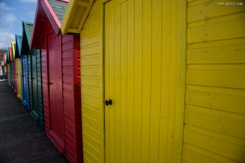 丰富多彩的沙滩小屋图片