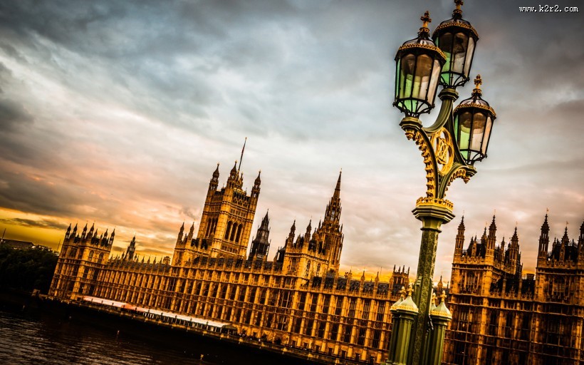 唯美的路灯图片