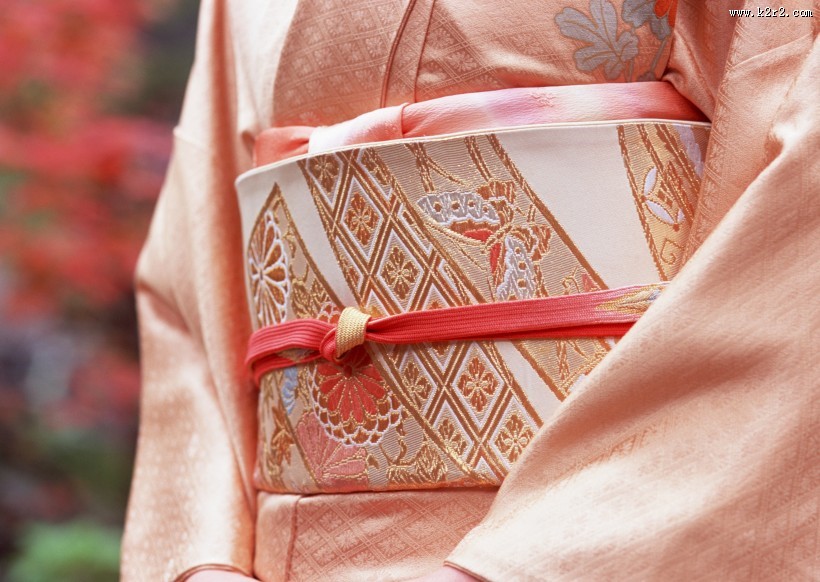 日式庭院和枫叶图片