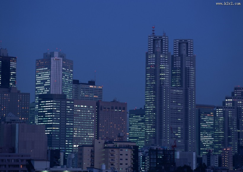 繁华都市夜景图片