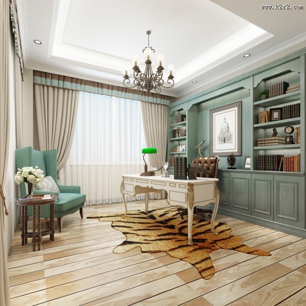 大气的书房装修设计图片