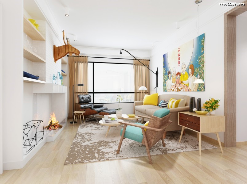 现代感十足的客厅装修设计图片