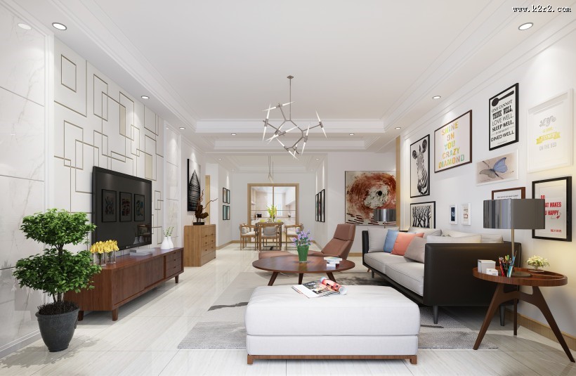 现代感十足的客厅装修设计图片