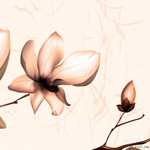 端庄大气花朵三联画图片