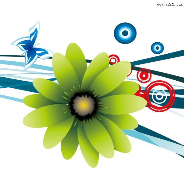 蓝色花朵三联画图片大全