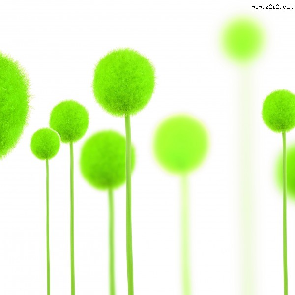 绿色清新家居三联画图片