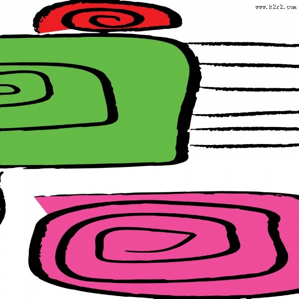 三联涂鸦无框画图片