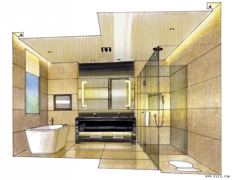 北京富力湾手绘透视图G3图片