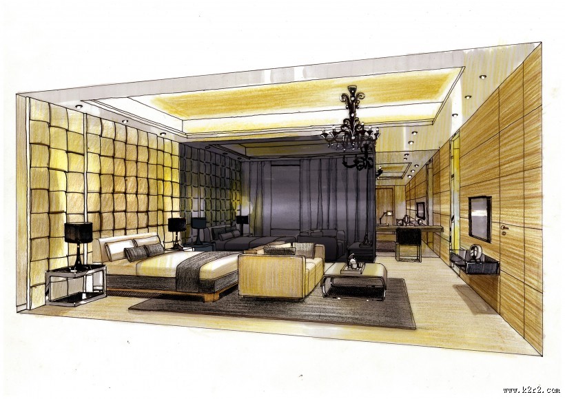 北京富力湾手绘透视图H1图片