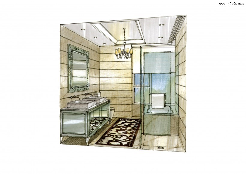 珠海棕榈海岸项目手绘稿1图片大全