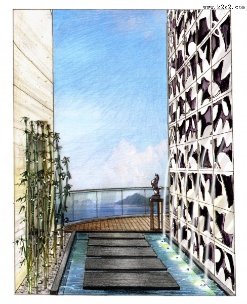 珠海棕榈海岸项目手绘稿2图片