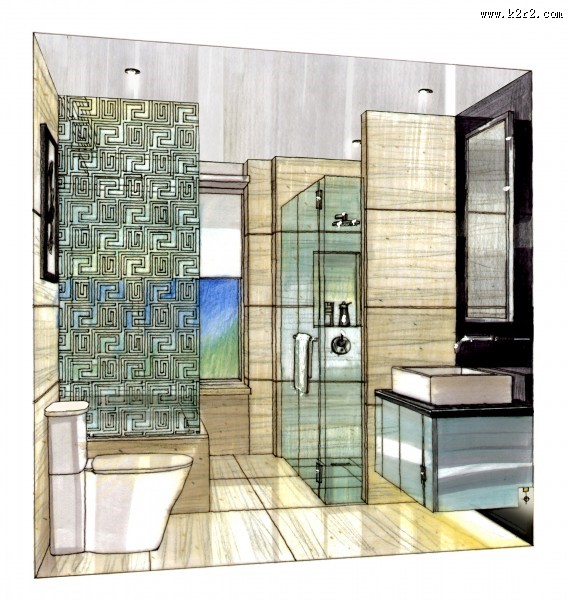 珠海棕榈海岸项目手绘稿2图片