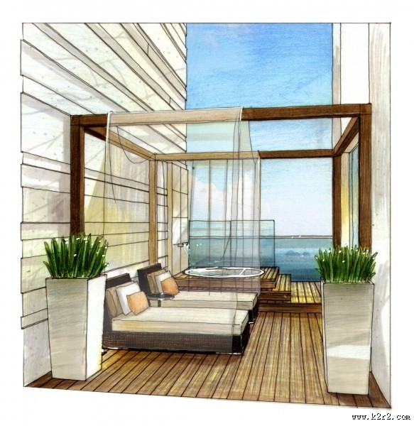 珠海棕榈海岸项目手绘稿3图片