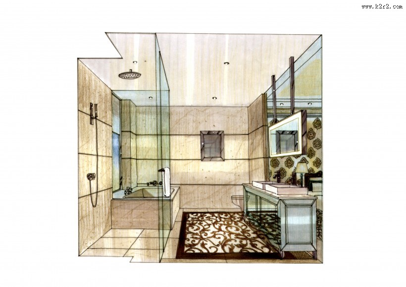 中海金沙湾室内手绘2图片大全