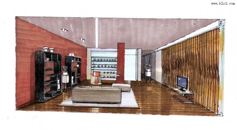 无锡太湖国际社区住宅手绘稿图片