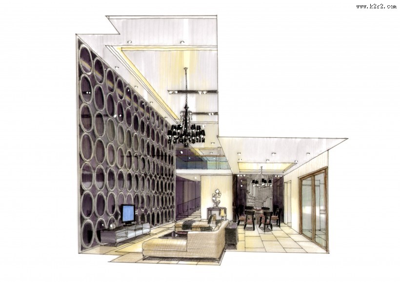 武汉华润置地鳳凰城二期手绘稿图片