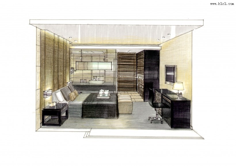 合景誉峰a8室内手绘图片