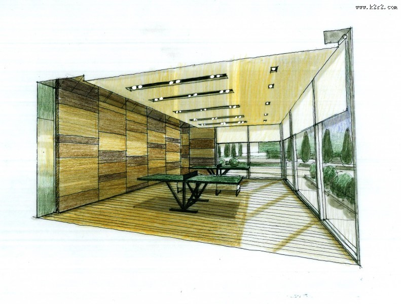 广州爱丁堡国际公寓室内手绘稿图片大全