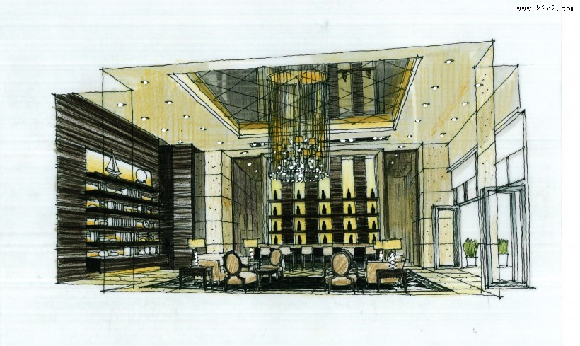 广州爱丁堡国际公寓室内手绘稿图片大全