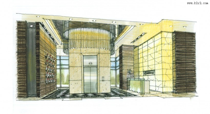 广州爱丁堡国际公寓室内手绘稿图片大全