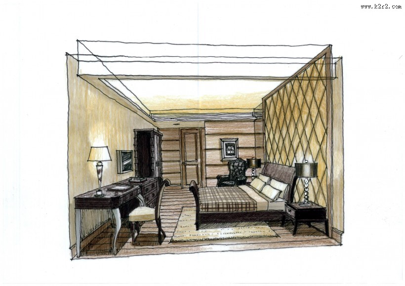 广州爱丁堡国际公寓室内手绘稿图片大全